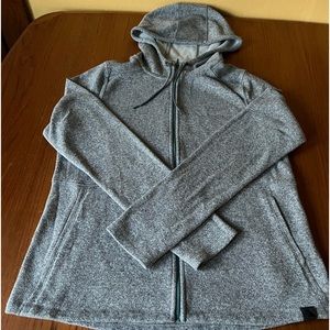 LL Bean women’s gray heather thermal knit hoodie